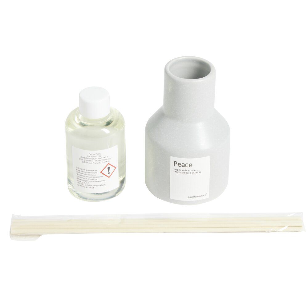 Diffuseur de parfum par capilla Peace bois de santal et jasmin gris