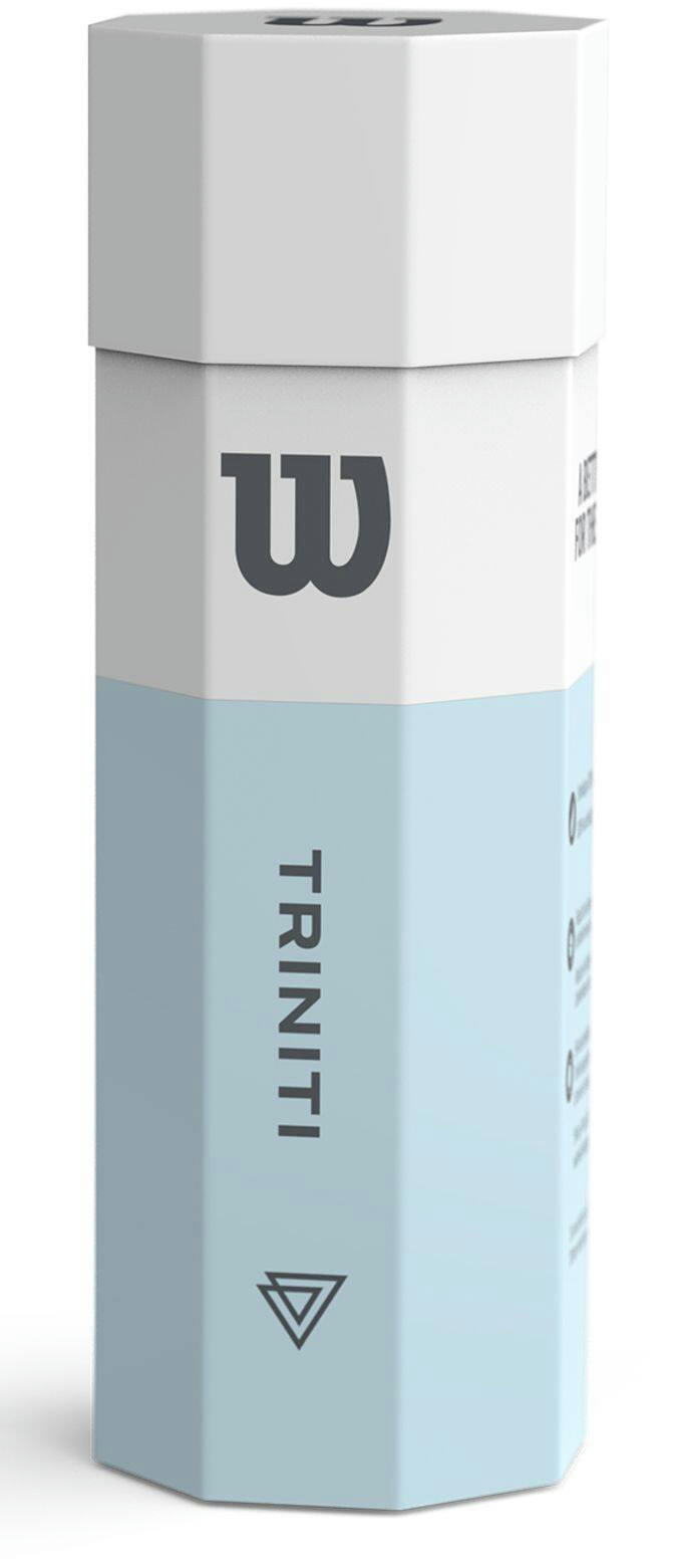 Wilson Triniti Premium All Court Tennis Balls in 100% Recyclable Paper Sleeve, Yellow, 3-pk