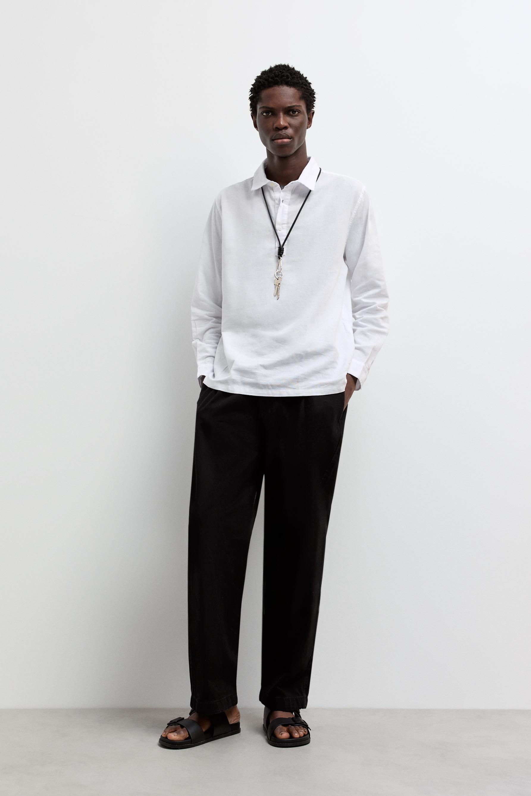 Camisa polo lino - algodón
