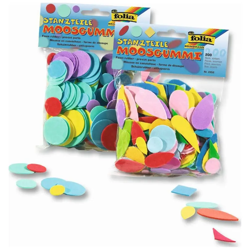 Bastelset 200er-Set Moosgummi-Stanzteile