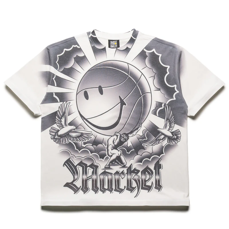 Market Smiley Carry Your Weight Tee - White