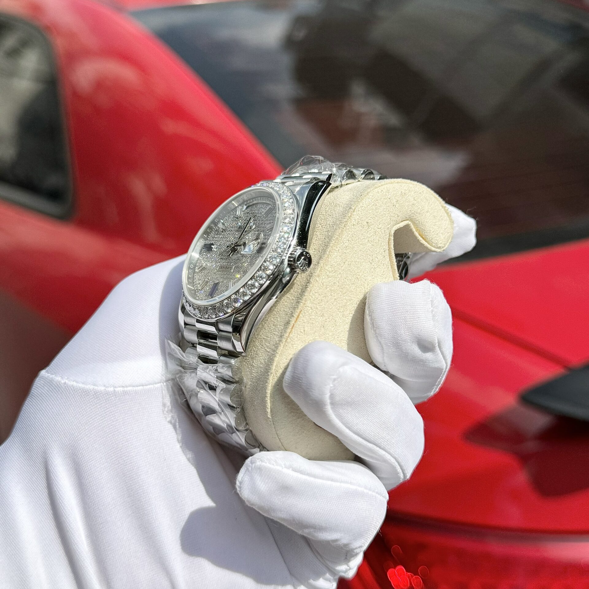 Rolex Day-Date 904L Steel Diamond Dial 40mm Super Clone