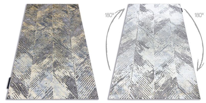 Dywan DE LUXE nowoczesny 2087 Jodełka Chevron vintage 120x170 cm