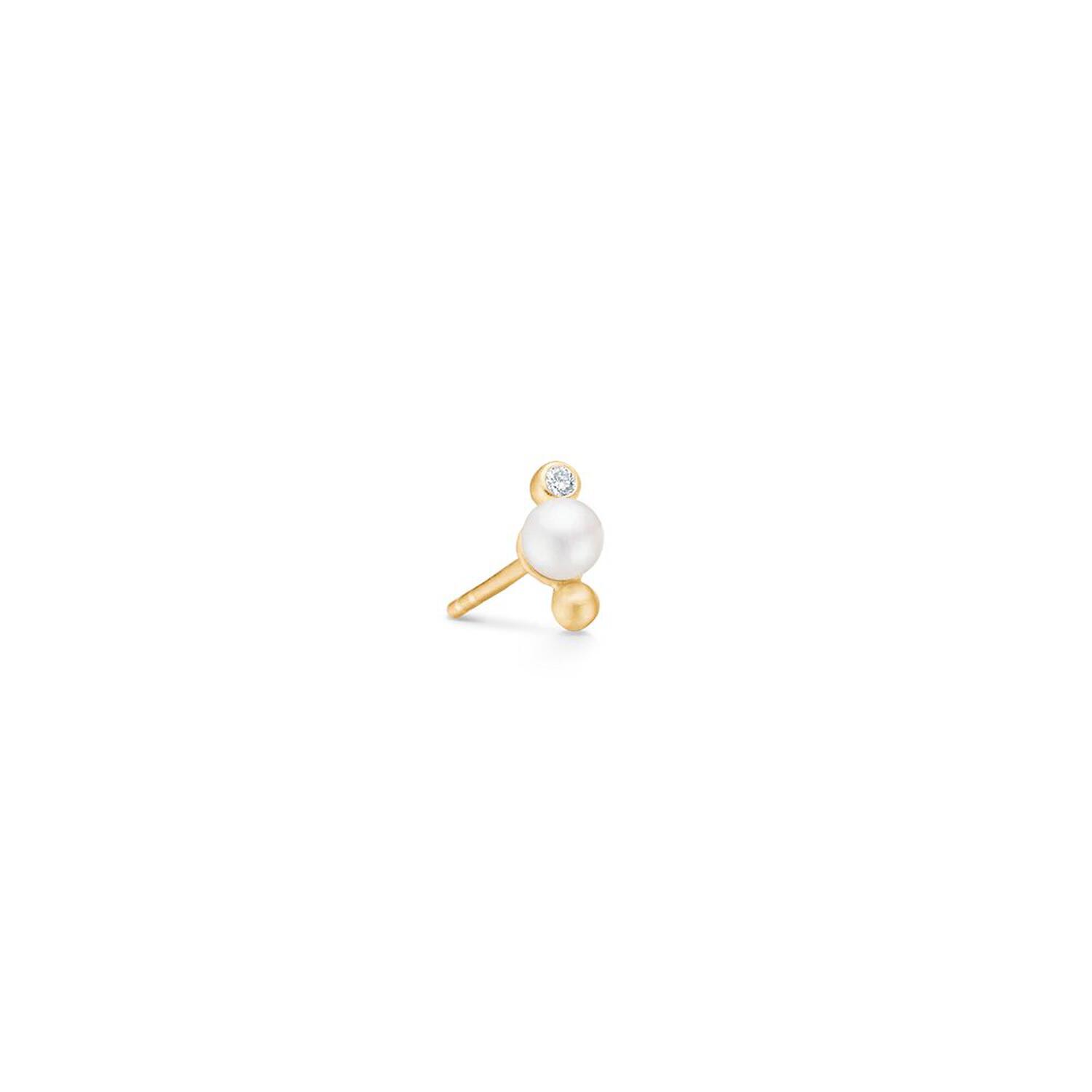 Orbit Dot perleørering S, guld