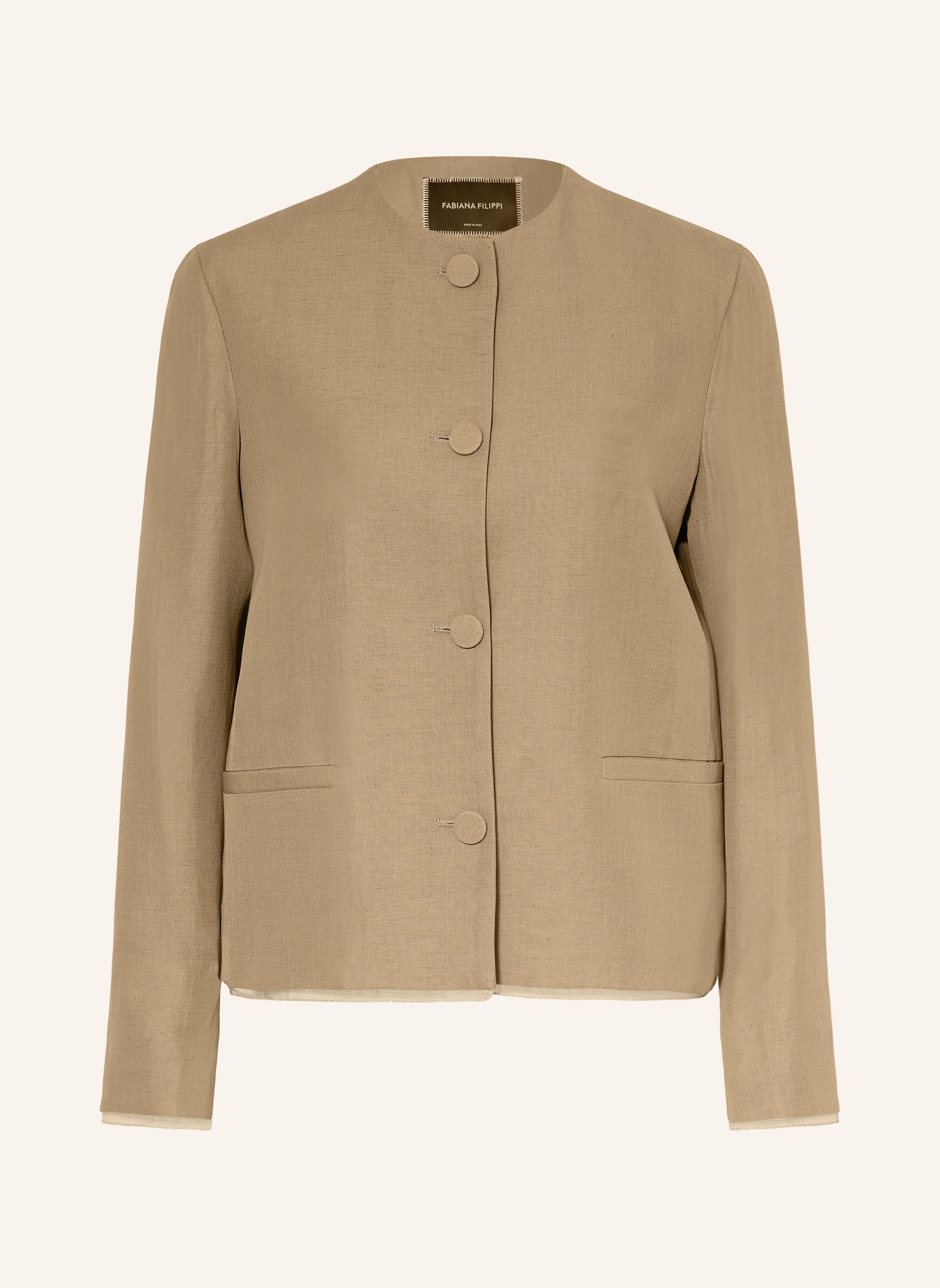 FABIANA FILIPPI Kastenjacke mit Leinen