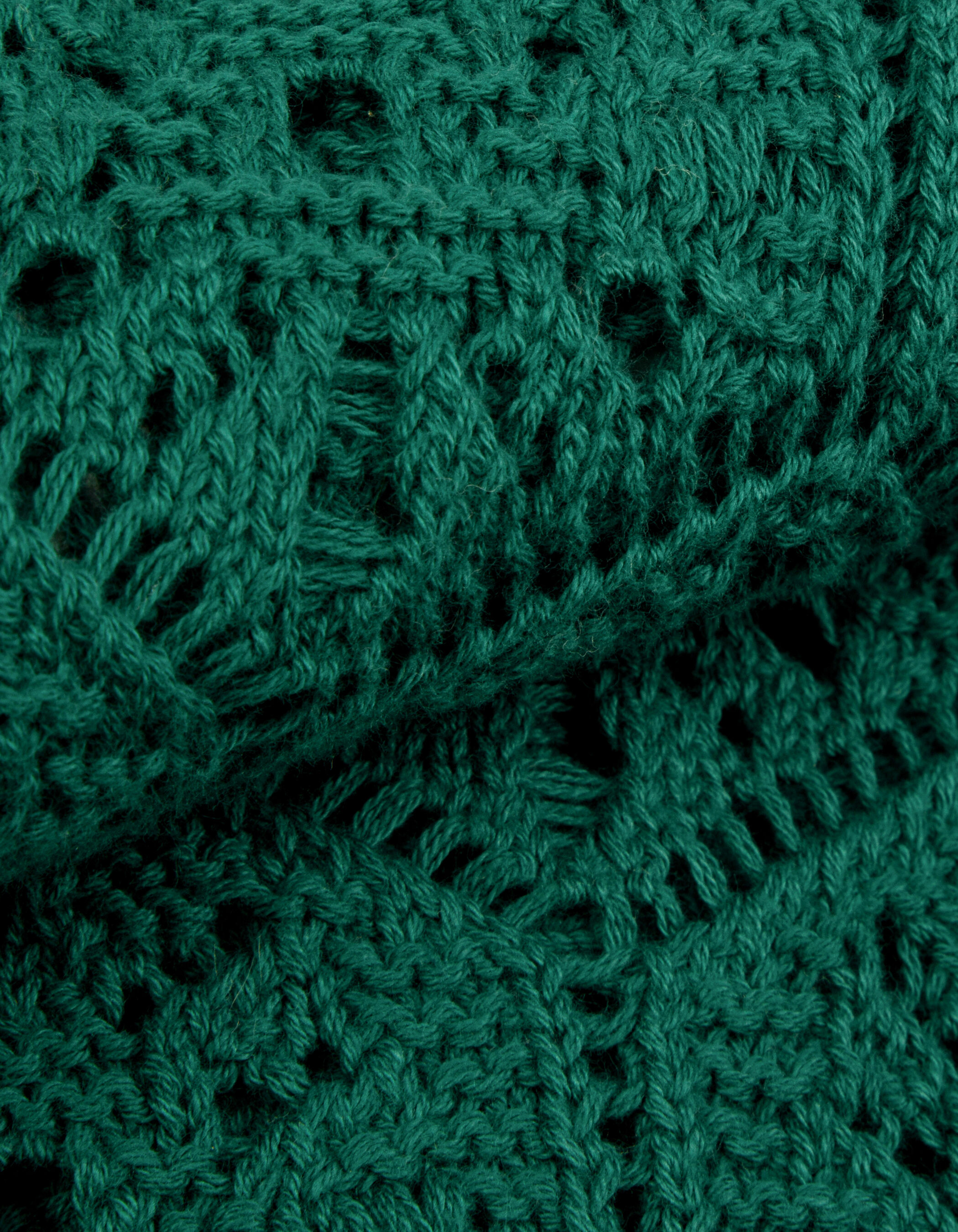 Cardigan sans manches vert tricot ajouré Femme