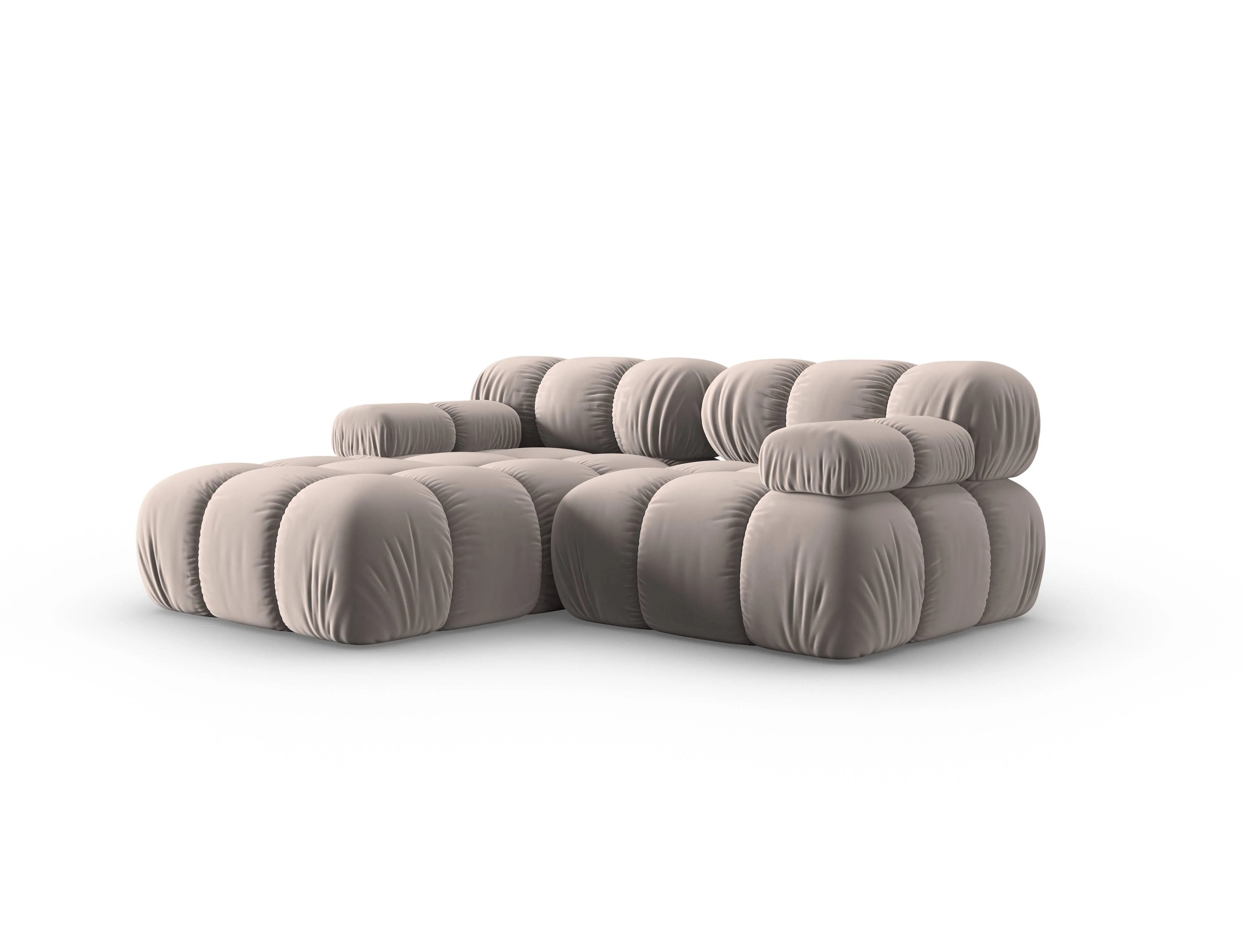 Modulaire-3-zitshoekbank Tropea links velvet