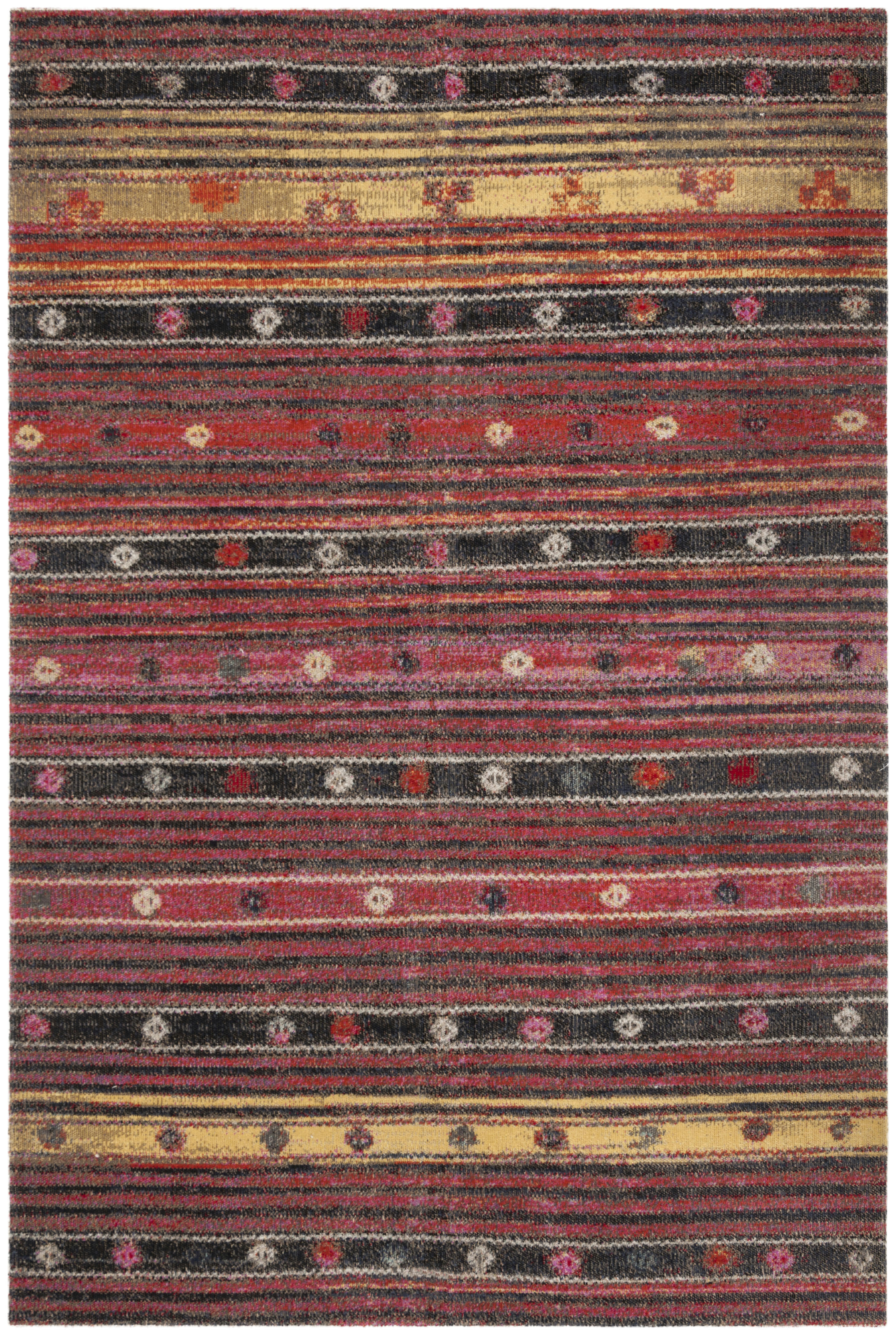 MONTAGE - Tapis interieur & exterieur en rouille & multi, 122 x 183 cm