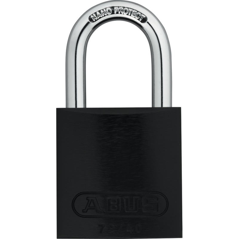 Cadenas à clé en aluminium série 72 noir 40 mm ABUS