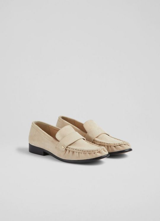 Adira Brown Suede Stud Loafer