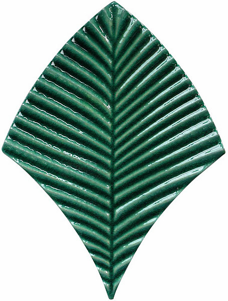Ceramique Feuilles larges vertes 20x15 cm- prix à la piéce-