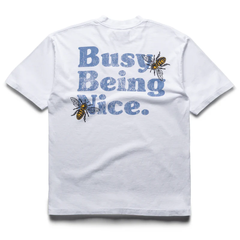 Politics Busy Being Nice Core Tee - White/Lavender