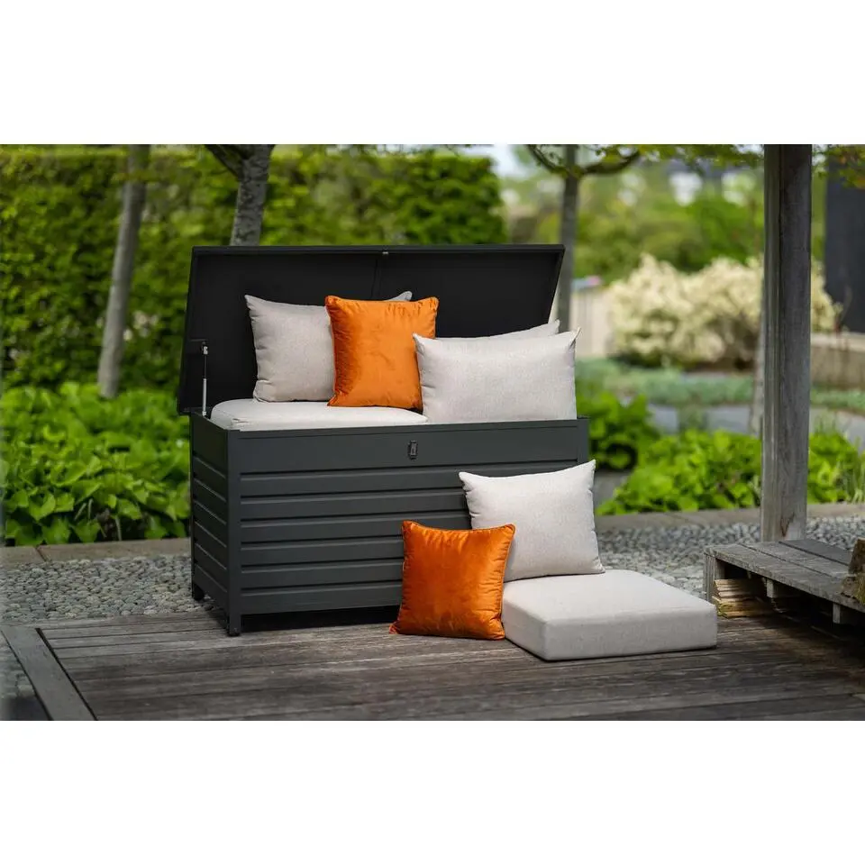 Cambridge kussenbox - aluminium - 155x97xH82,5 cm - carbon black