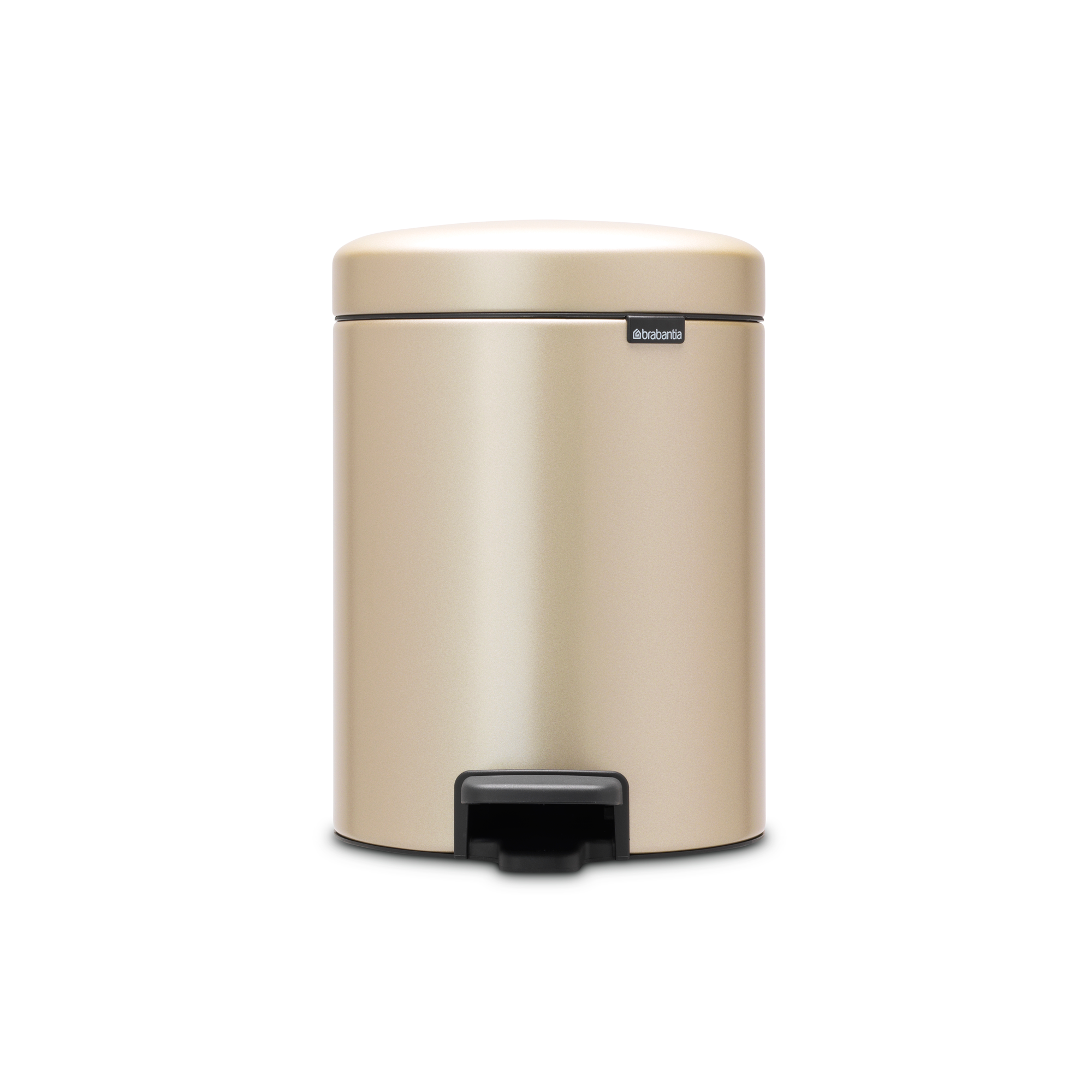 Brabantia NewIcon Pedaalemmer, 5 liter, kunststof binnenemmer - Metallic Gold