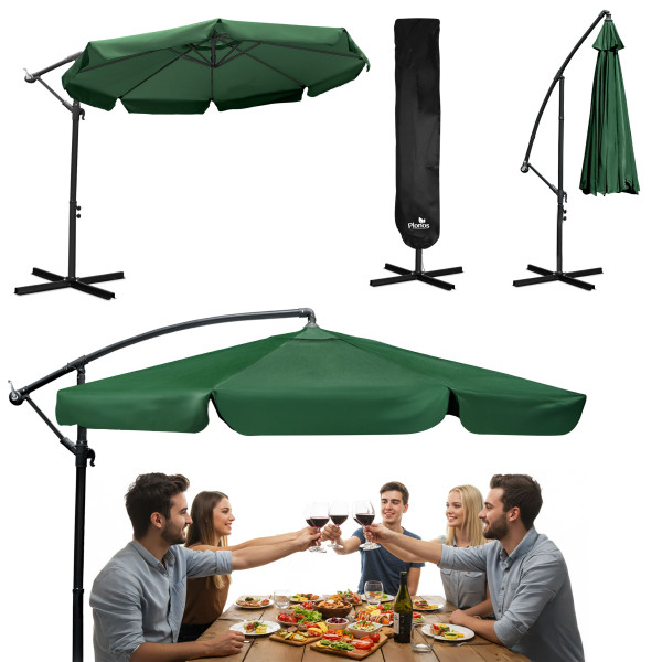 Parasol ogrodowy z wysięgnikiem pokrowiec 8 segmentów ø 350cm Plonos