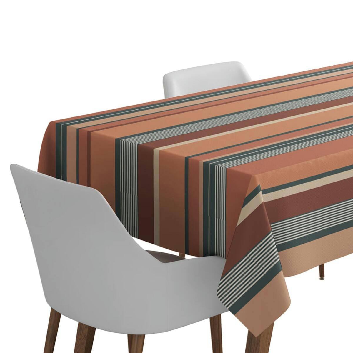 OLETA - Nappe enduite coton Rouge 160x250 cm