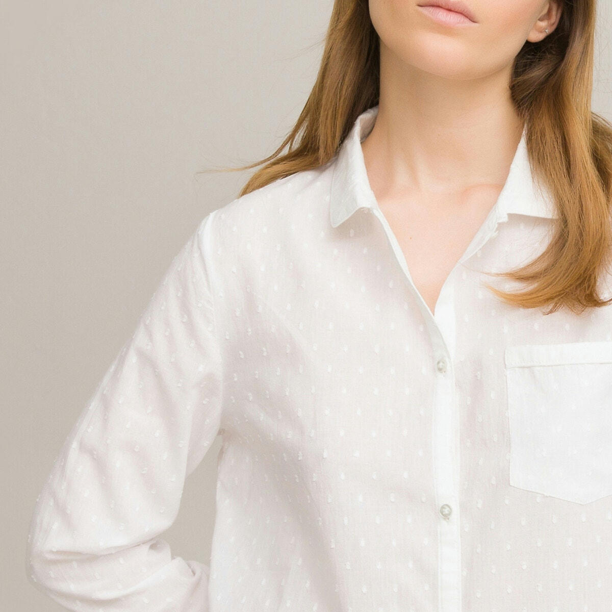 Chemise de nuit en tissu plumetis
