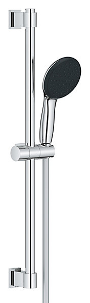 Kit de douche sans robinetterie avec douchette 1 jet   flexible   barre chrome, Grohe Vitalio Start 110