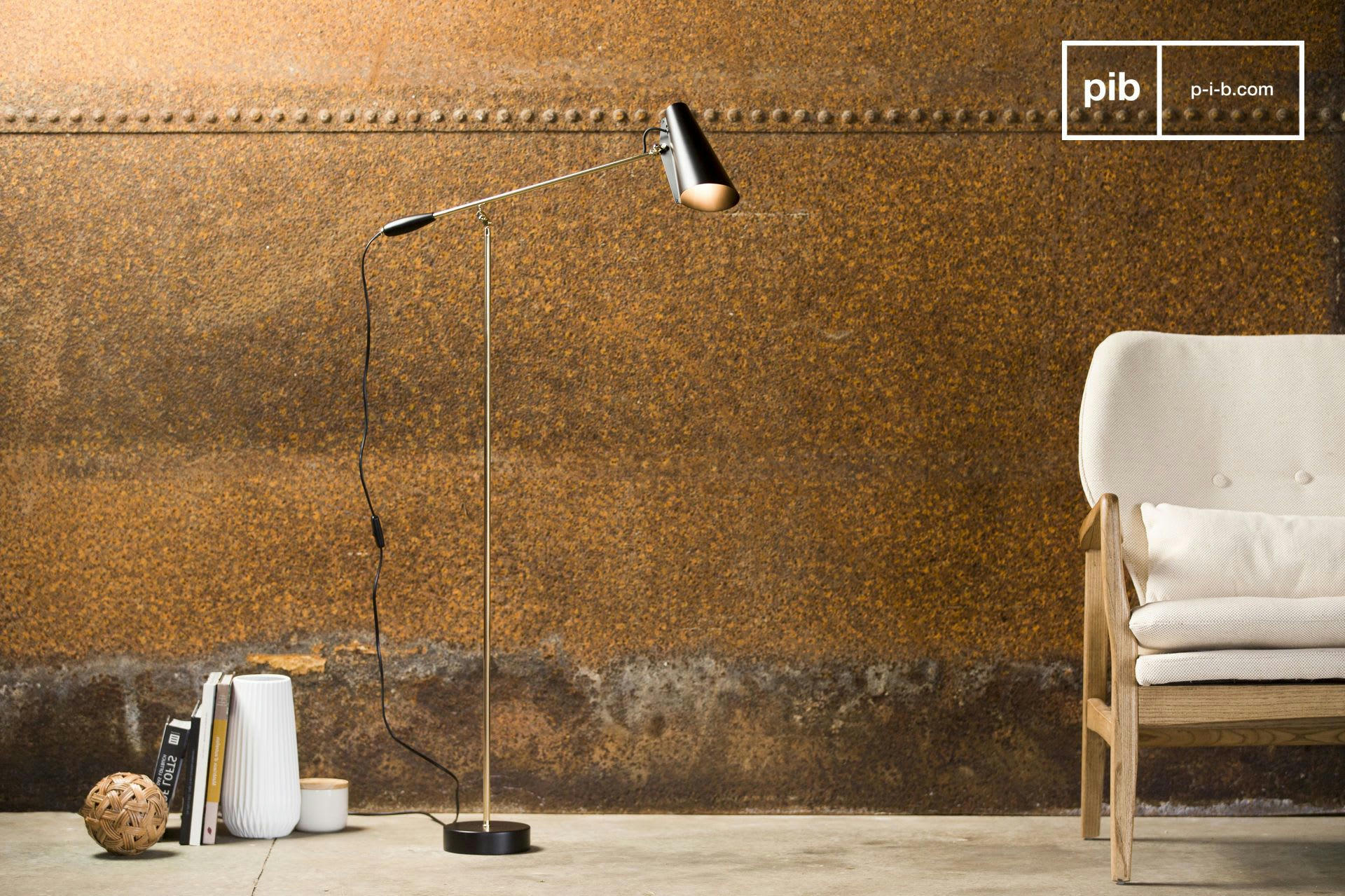 BIRDY - Lampe liseuse en métal doré et noir