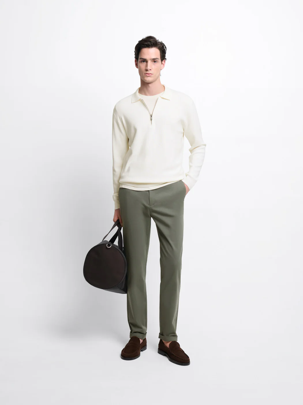 Chino en coton mélangé stretch