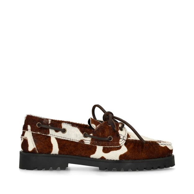 Bruine cow print veterschoenen
