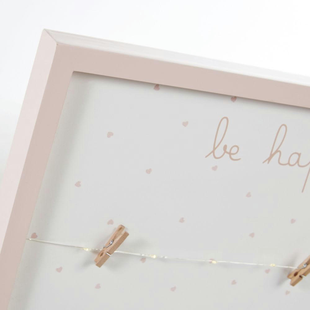 LILA - Pêle-mêle lumineux rose et blanc 40x50