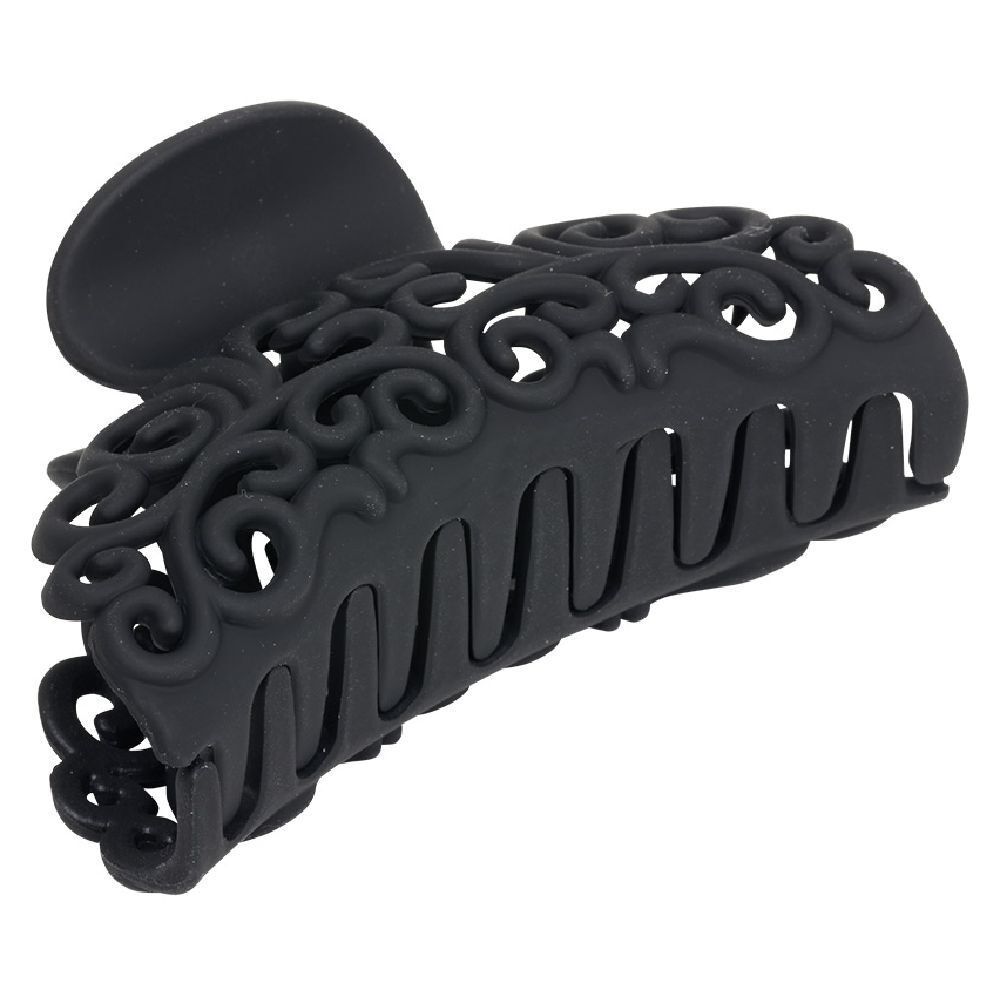 Pince à cheveux en plastique noir mat