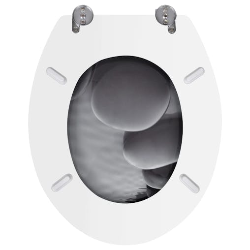 NNEVL WC Toilet Seat MDF Lid Stones