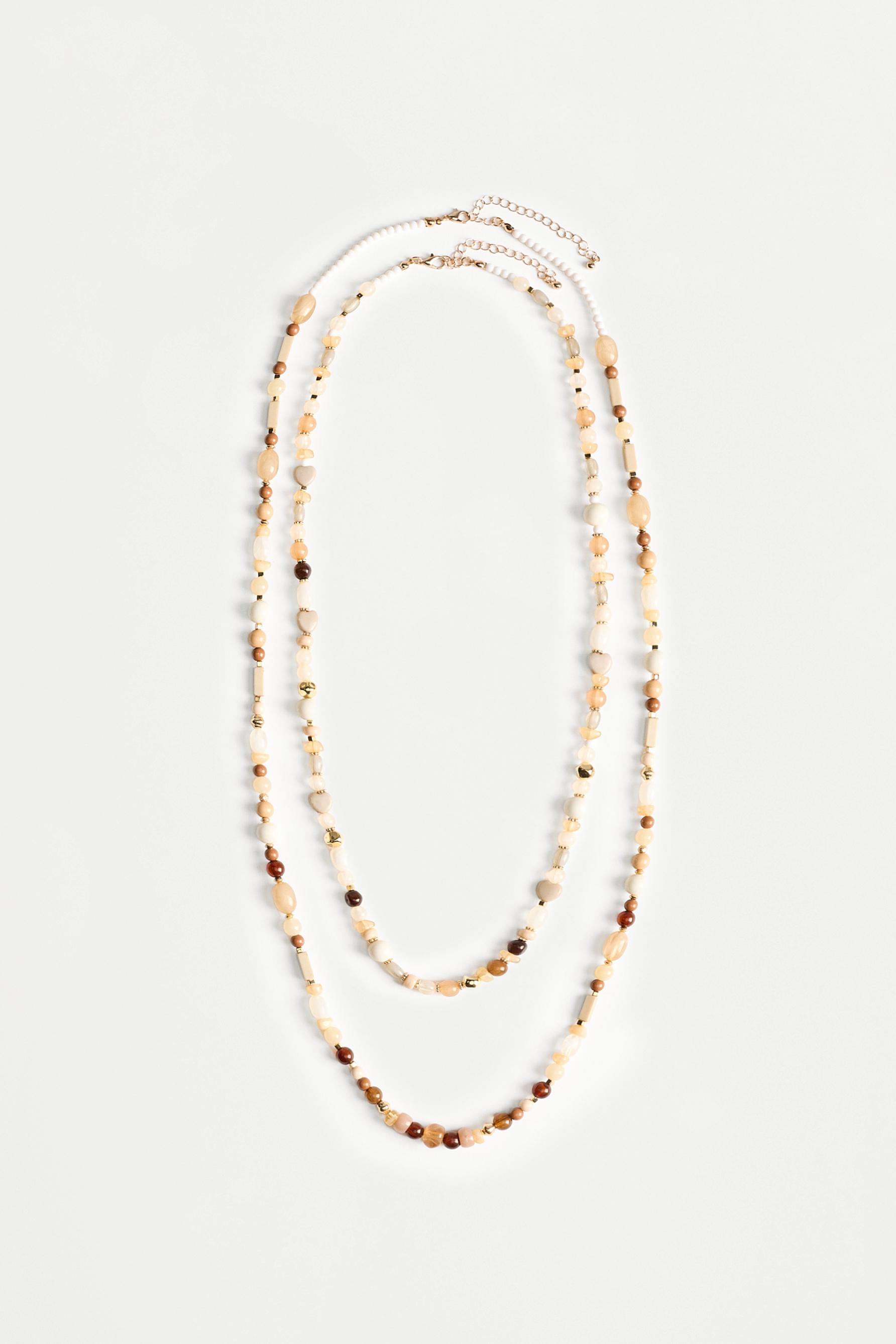 Collar largo piedras doble vuelta