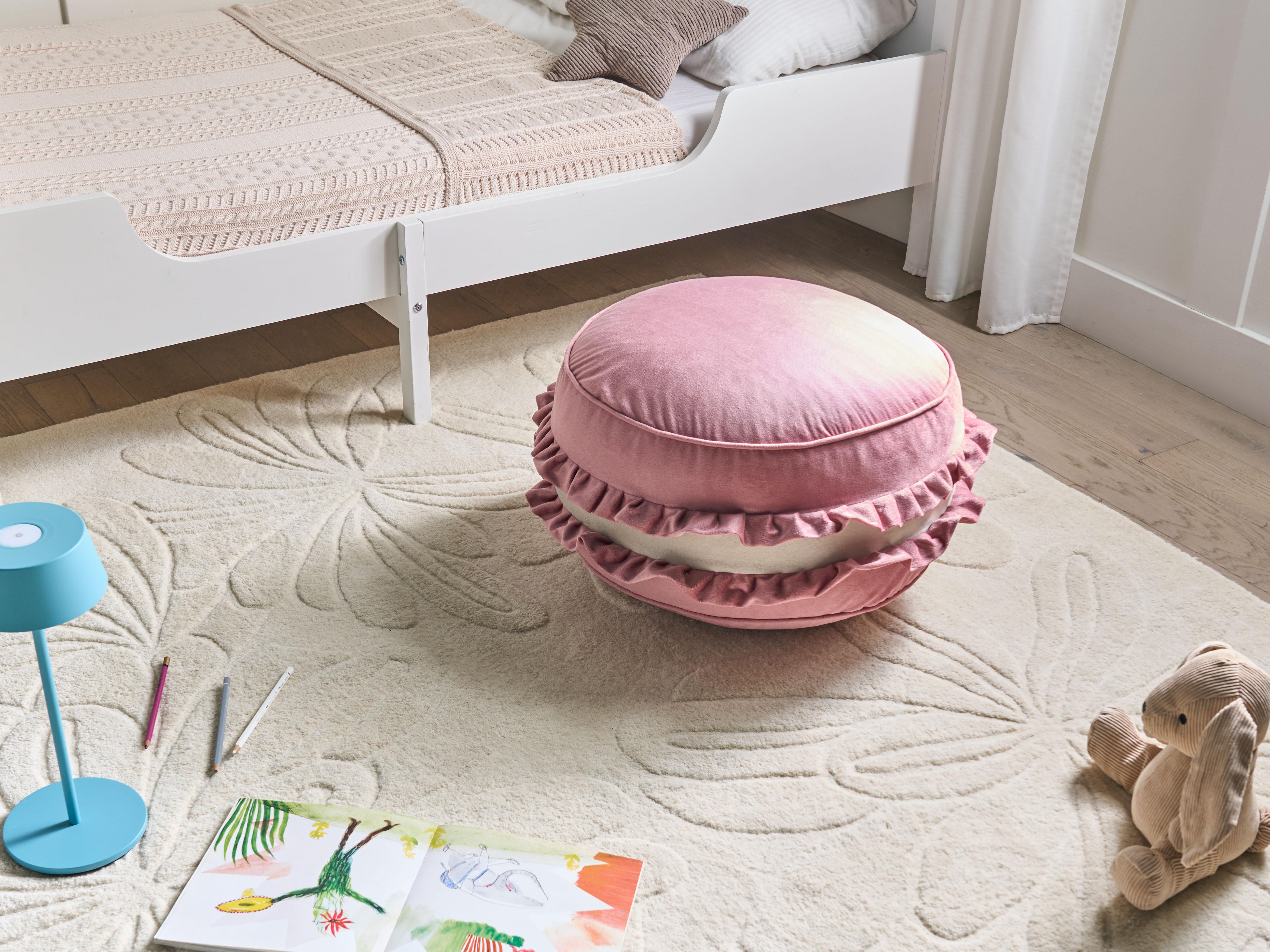 Kids Pouffe MAROT Velvet Pink
