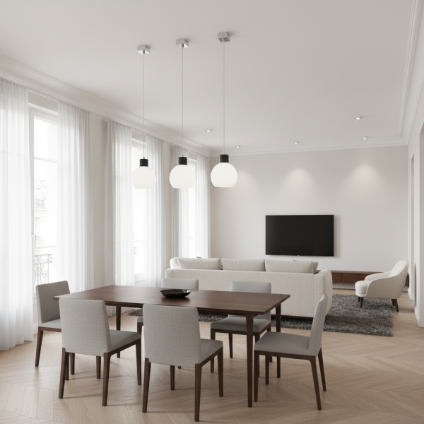 Lampa wisząca zwis EDYLIT biała kula glamour 1xE27 MOKA 14-115