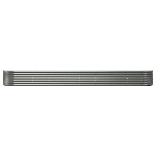 NNEVL Garden Planter Powder-coated Steel 368x80x36 cm Grey