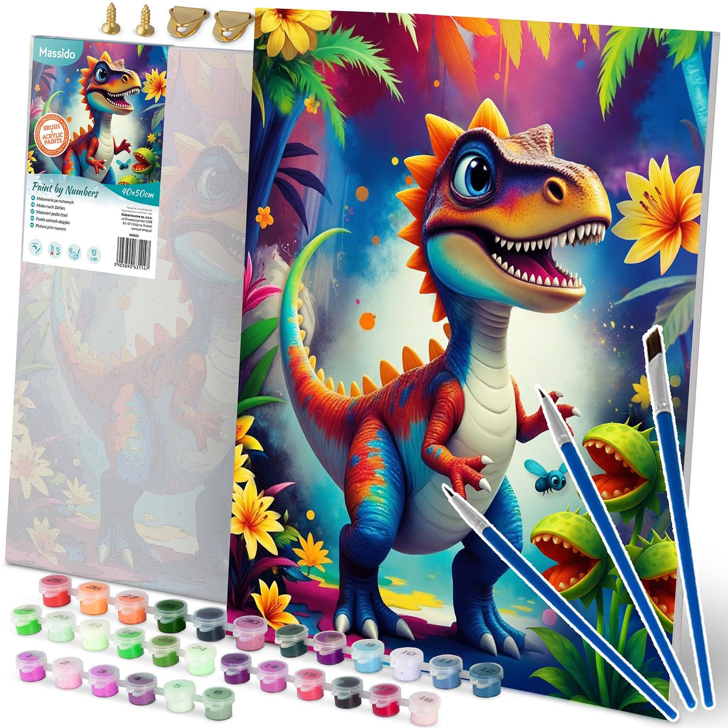Malowanie po numerach obraz z ramą 40x50 Dino Massido