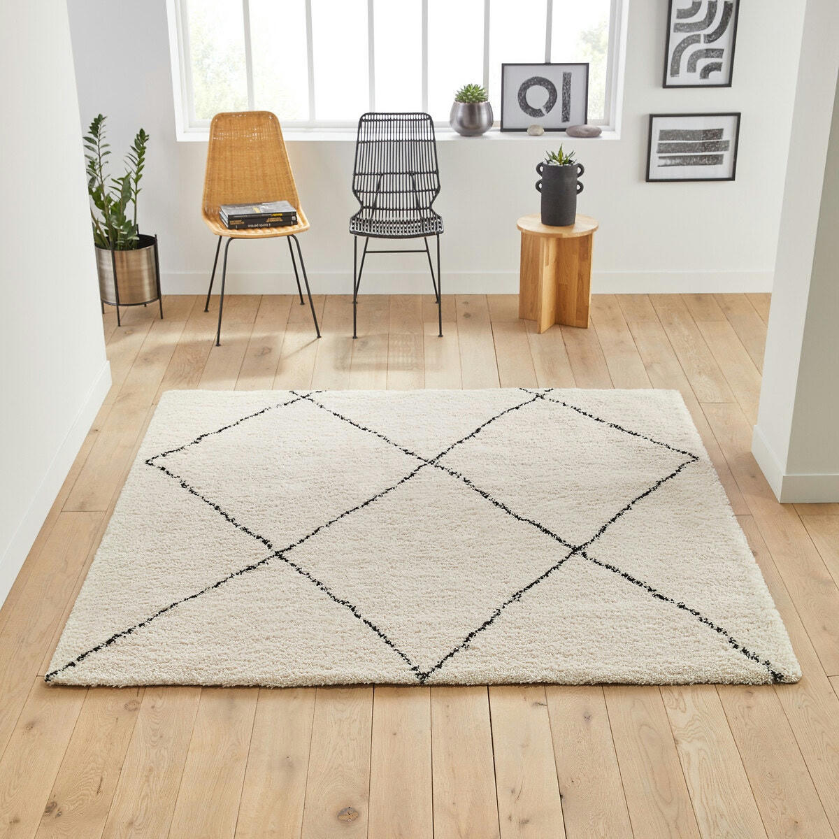 Tapis style berbère forme carrée, Fatouh
