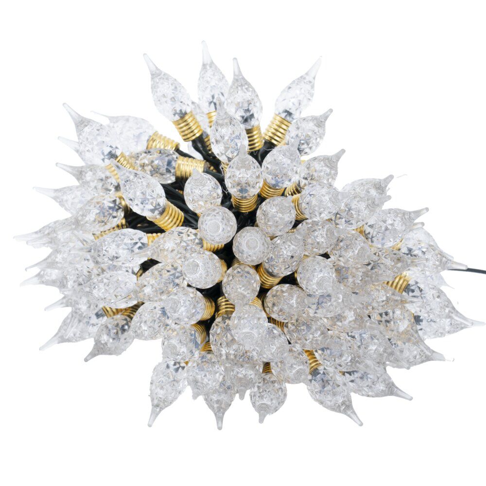 Guirlande lumineuse ampoule tulipe vintage 120LED blanc chaud 8,9m