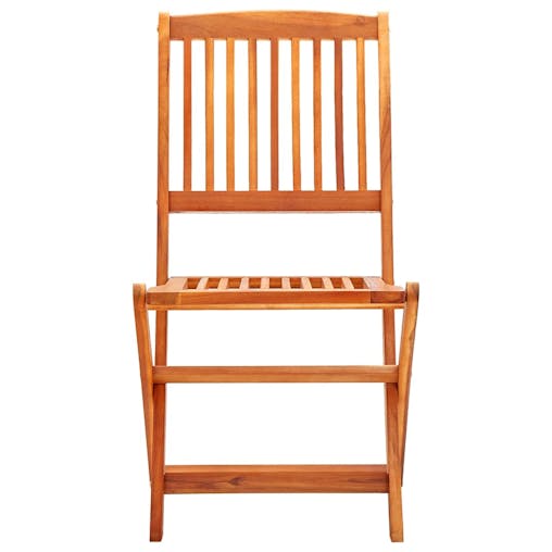 NNEVL Folding Garden Chairs 6 pcs Solid Eucalyptus Wood
