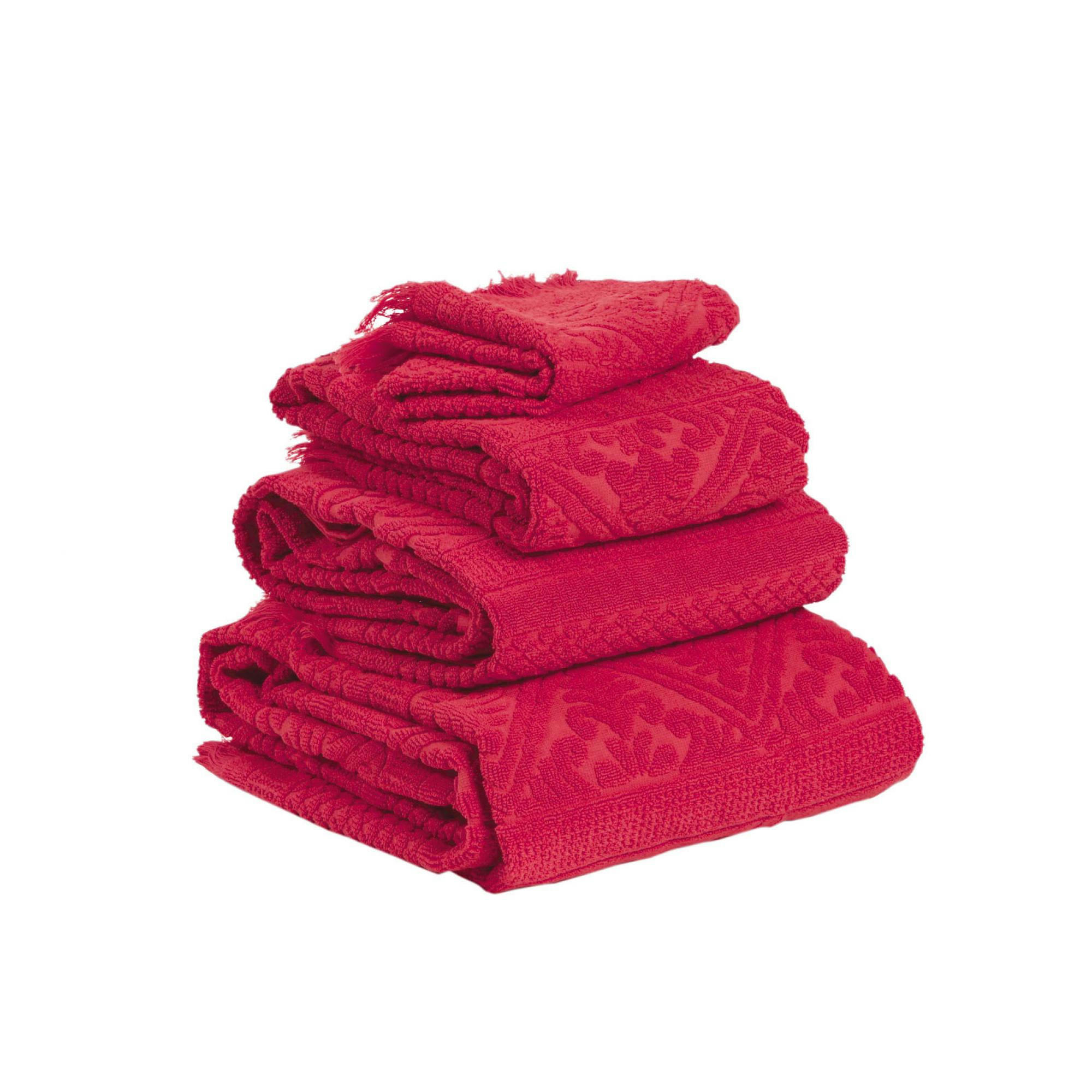 ZOE - Drap de bain Zoé en coton fuchsia 100 x 180