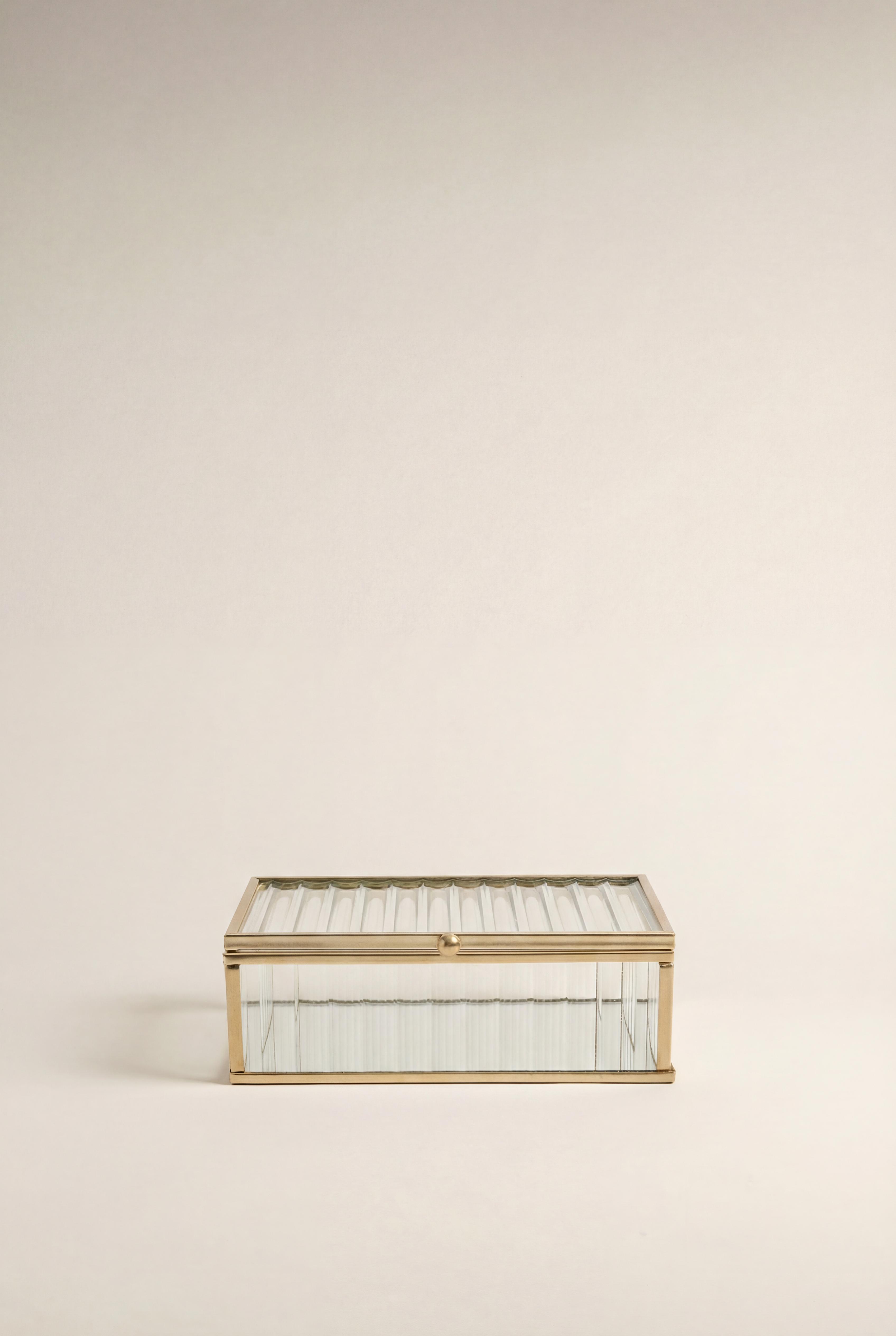 Caja cristal  rayas pequeña