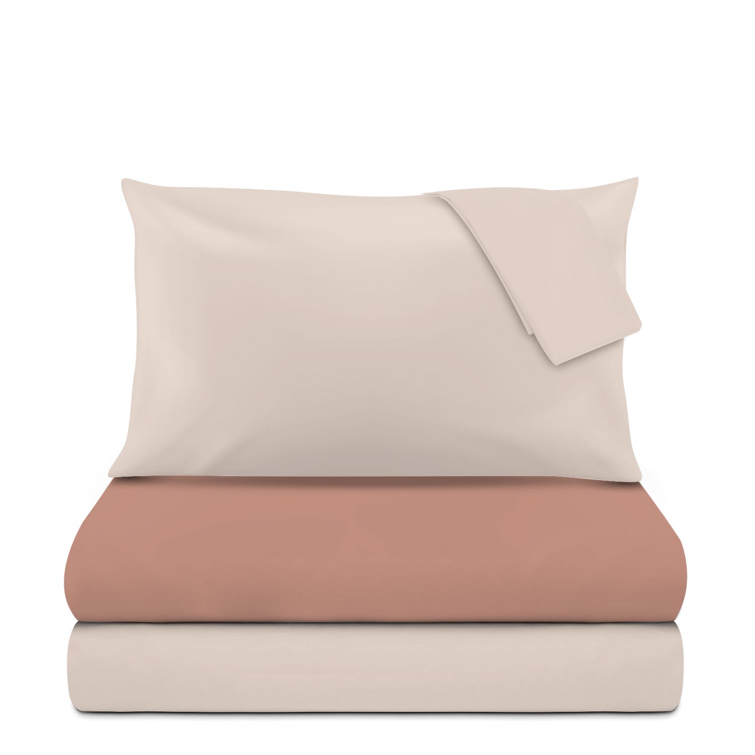 Completo letto matrimoniale cotone cipria Nicoletta