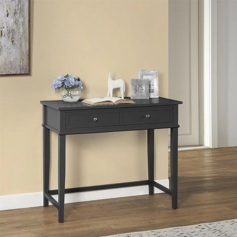 Franklin - Bureau met 2 laden in zwart MDF