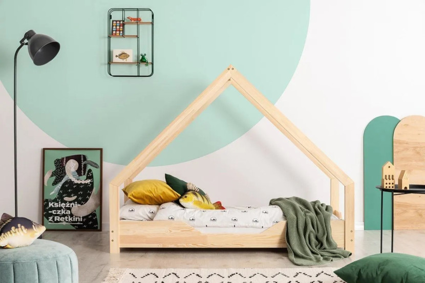 Łóżko dziecięce LOCA B 70x140 sosna bez szuflady/bez materaca