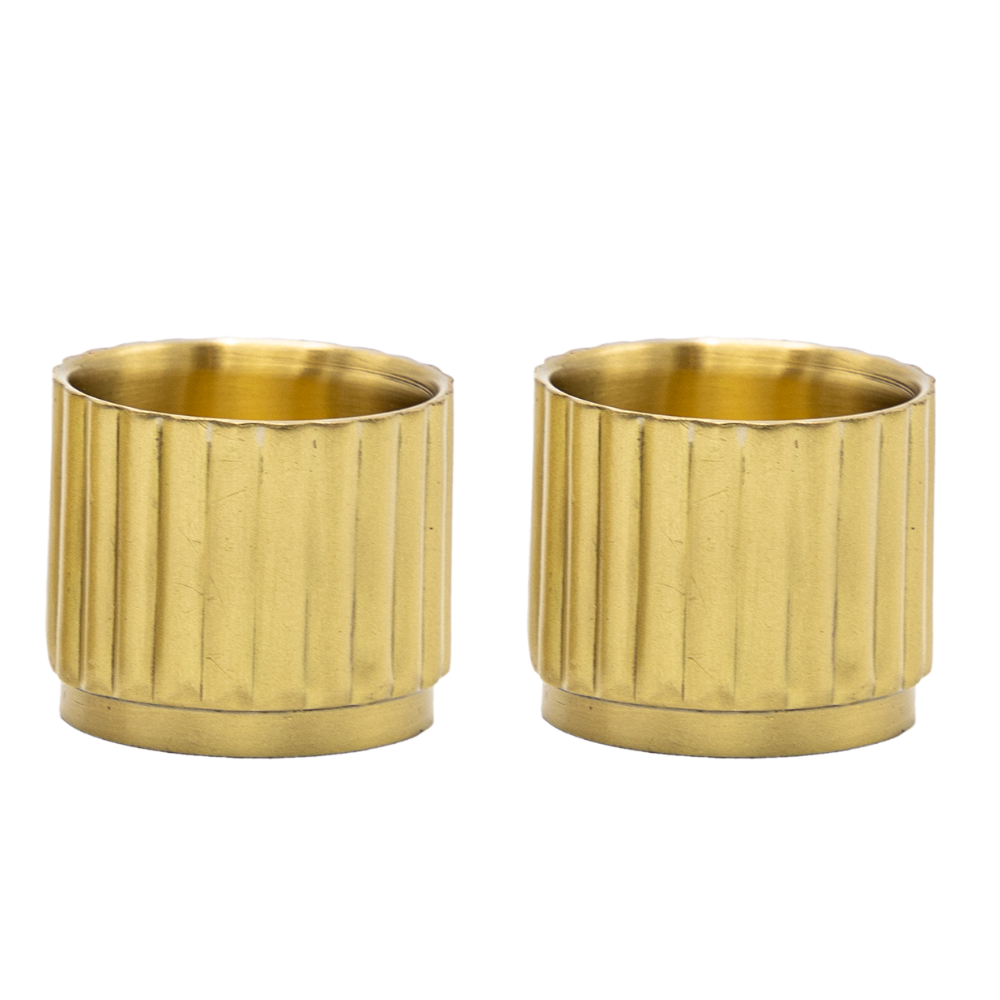Brût Homeware | Eierdopjes messing | set van 2 | Eierhouders