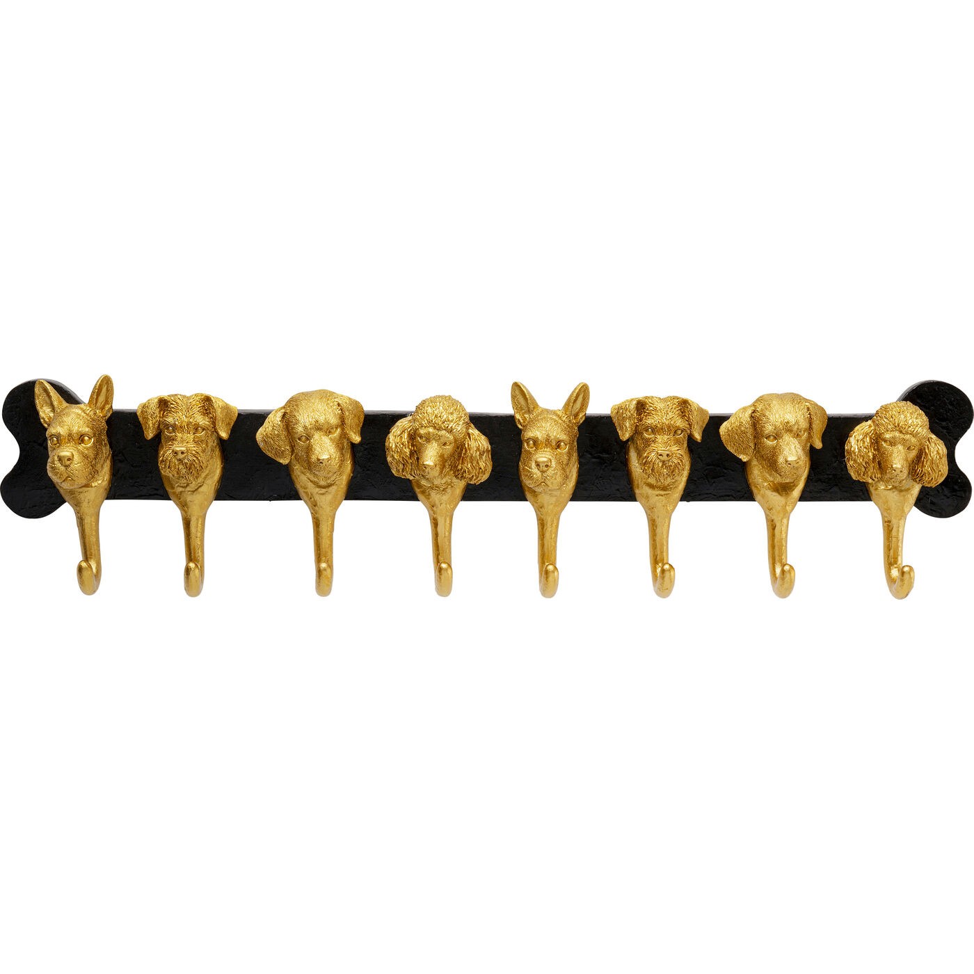 Kare Design Wand Kapstok honden 69cm goud
