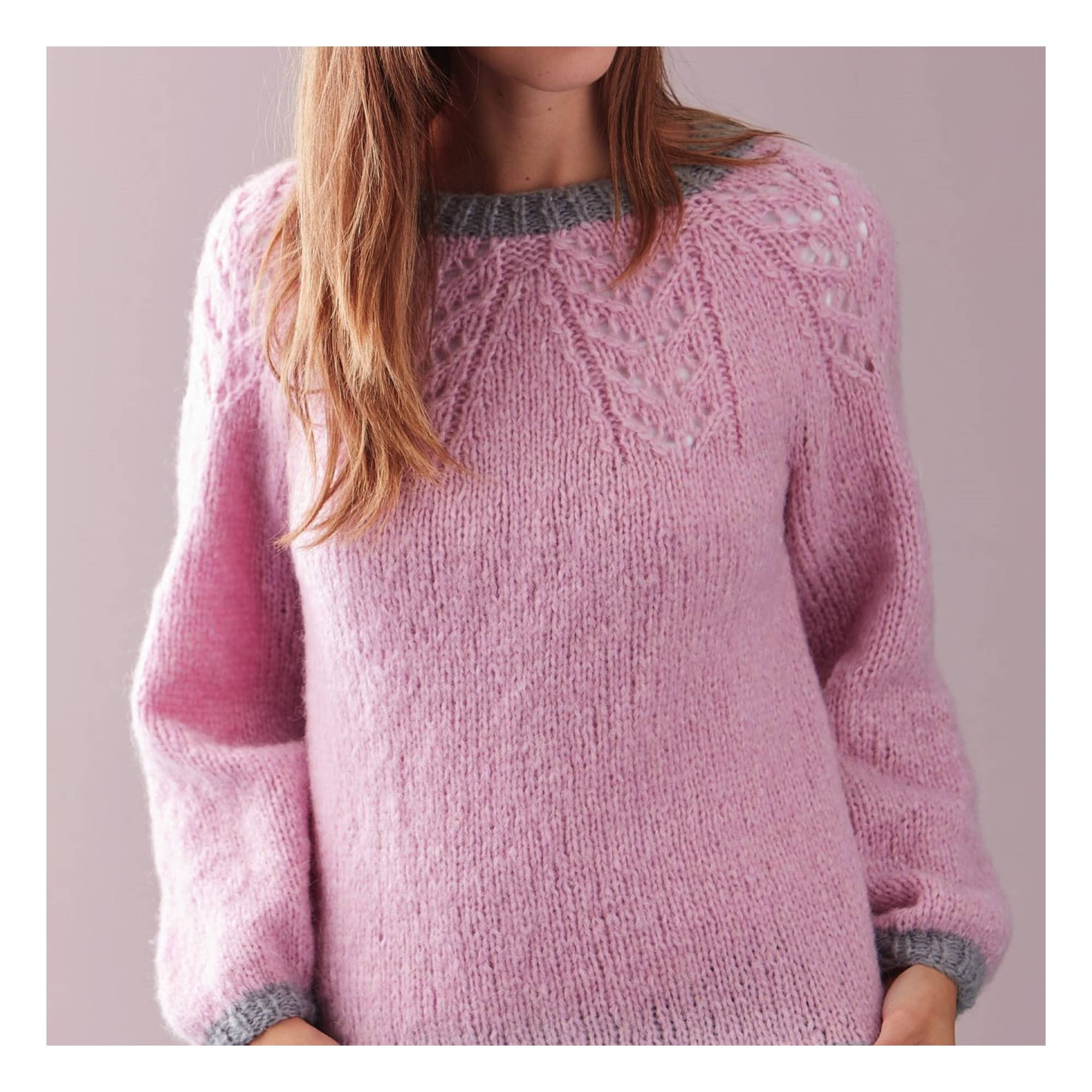 Knitcraft Lace Yoke Jumper Digital Pattern 0128