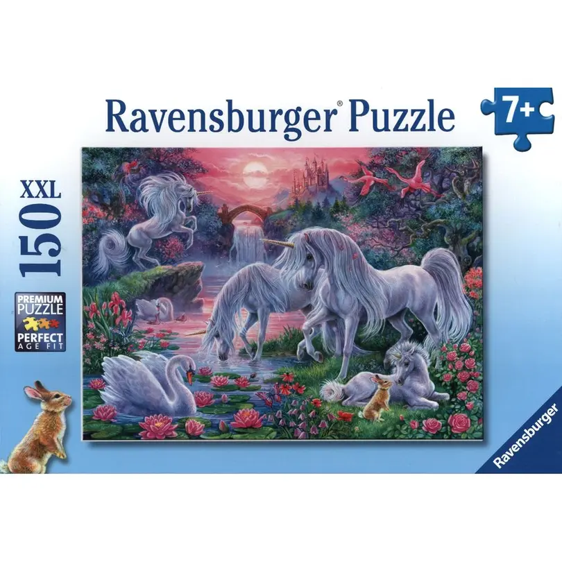 Puzzle Einhörner im Abendrot