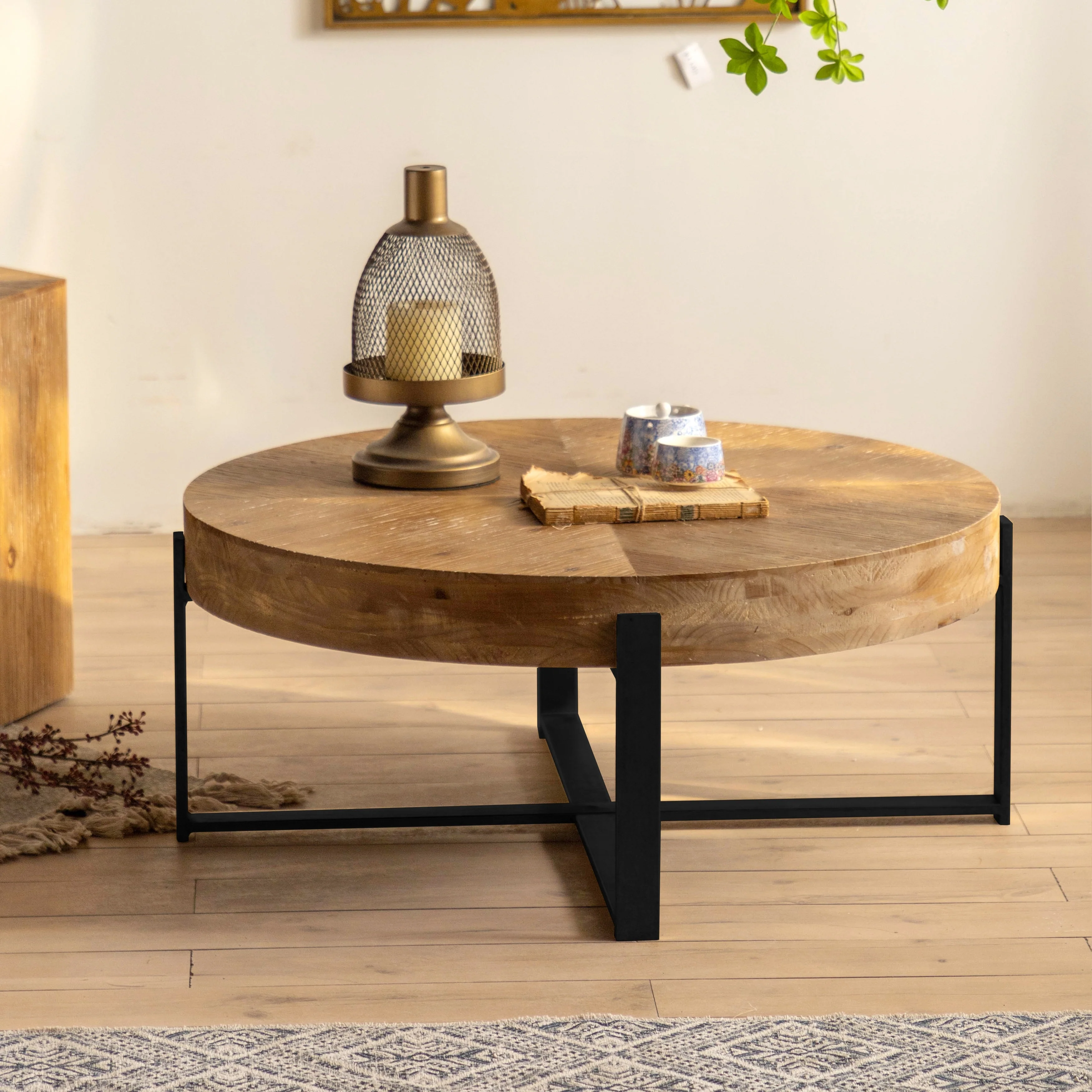 31.29Modern Retro Splicing Round Coffee Table