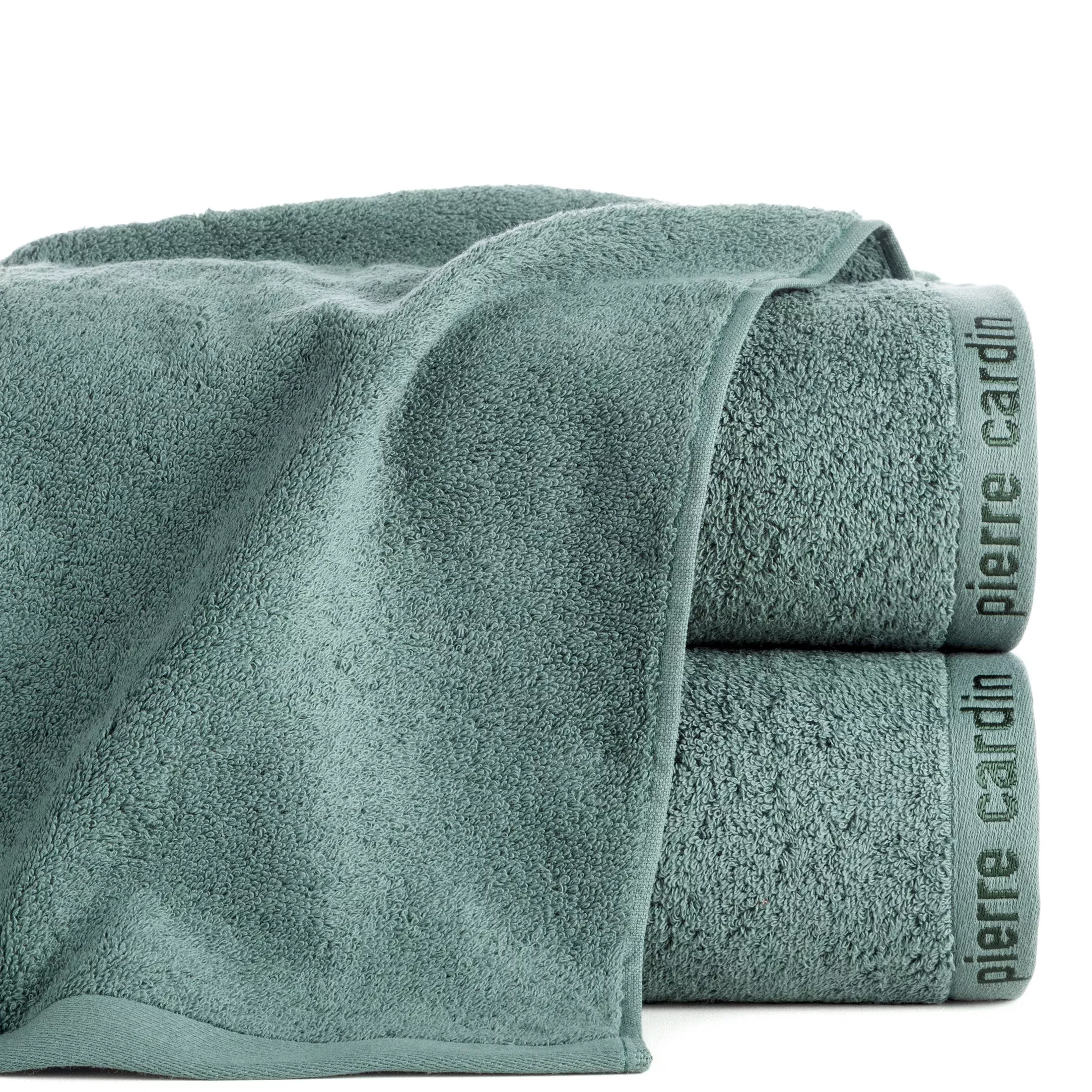 Ręcznik do rąk 30x50 cm bawełniany kolor ciemnomiętowy z żakardową bordiurą 430 g/m2 EVI Pierre Cardin