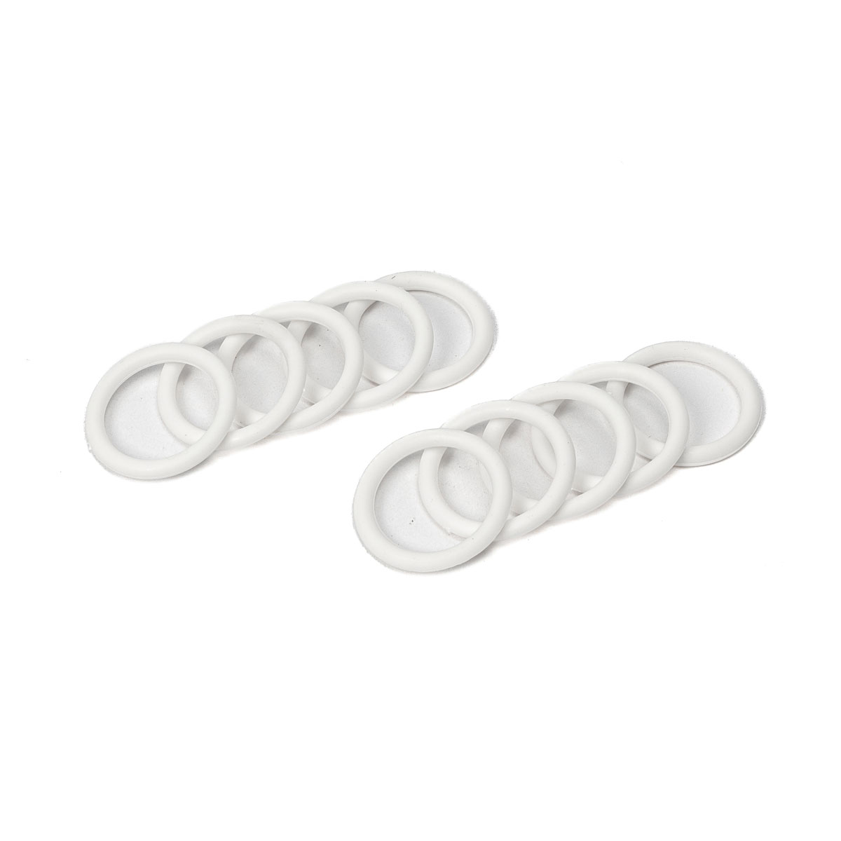 Conjunto de 10 argolas brancas