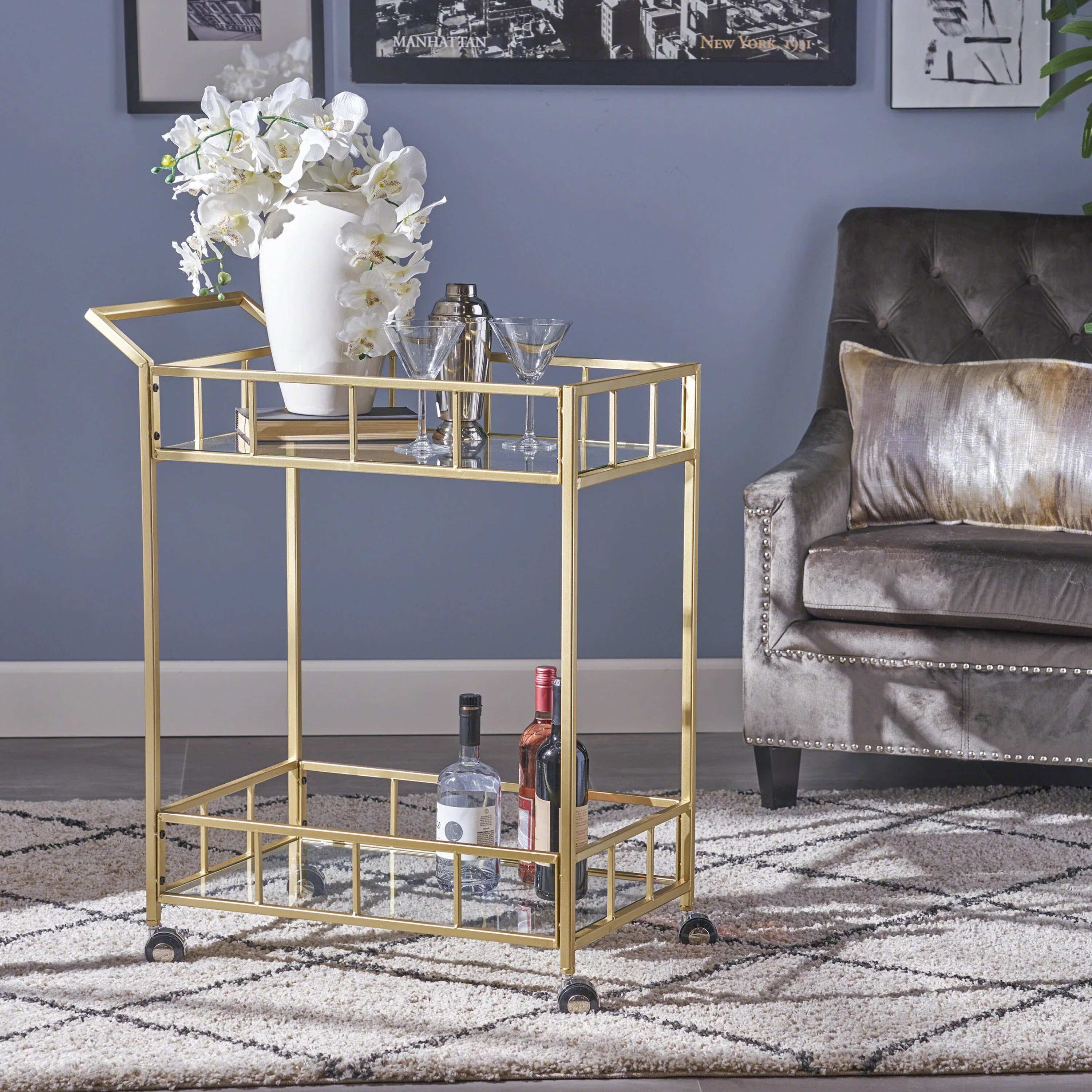Bar Cart(no include stool)