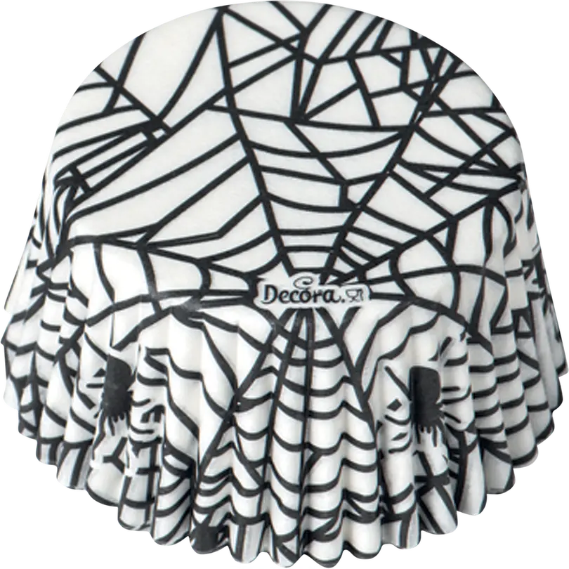 Papierförmchen Spinnennetz